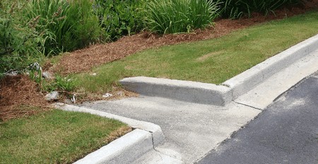 Figure 16. Concrete Curb with Drainage Opening