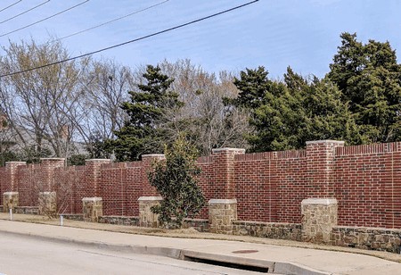 Figure 18. Example of Masonry Solid Screening Wall.